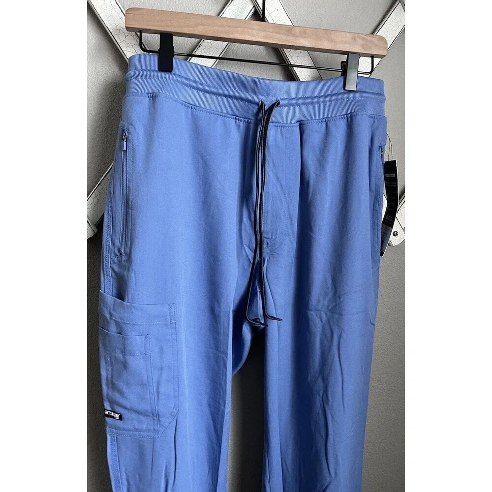 NWT! 2 Grey's Anatomy By Barco Men's M Murphy Jogger Scrub Pants Spandex Stretch